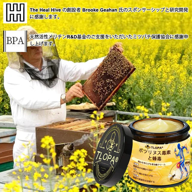 ボツリヌストキシンと蜂毒鎮痛骨癒合クリーム