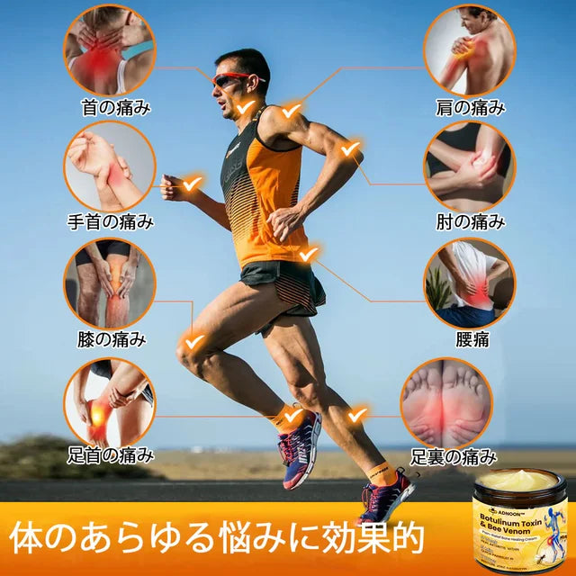 ボツリヌストキシンと蜂毒鎮痛骨癒合クリーム